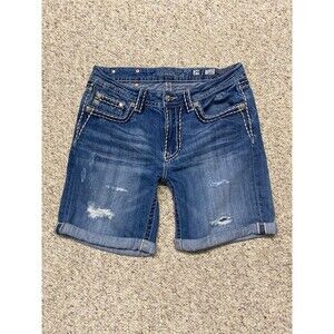 29 Miss Me Midrise Boyfriend Distressed Cuffed Shorts